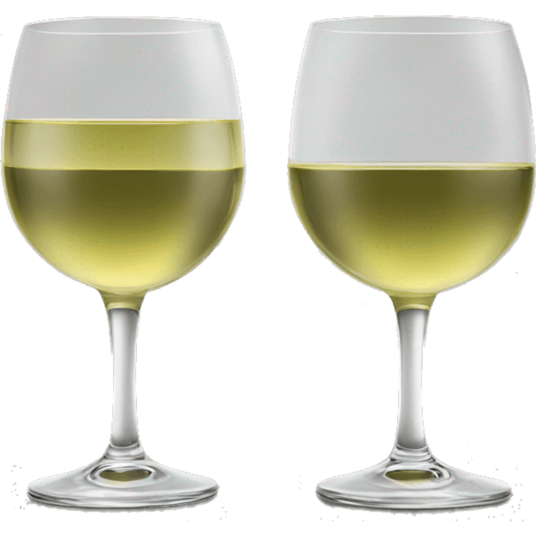 2 white wine glasses  emoji