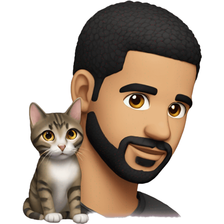 Drake avec un chat emoji