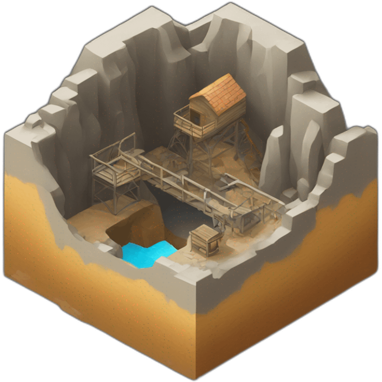 isometric mineshaft emoji