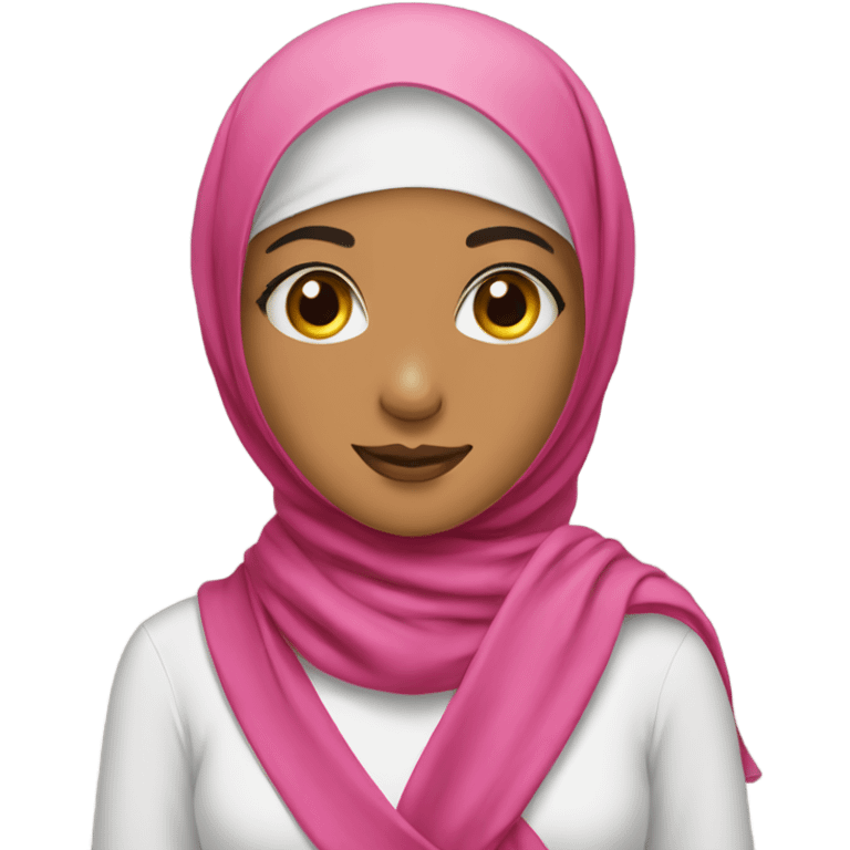 Hijabi girl with ribbon emoji