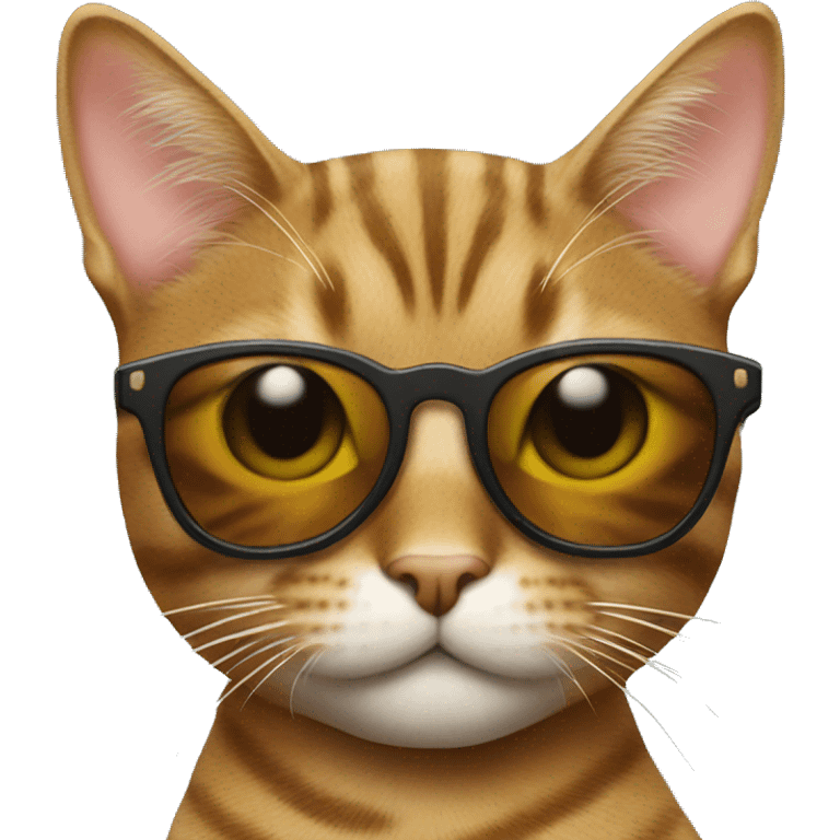 Tabby cat with sunglasses emoji