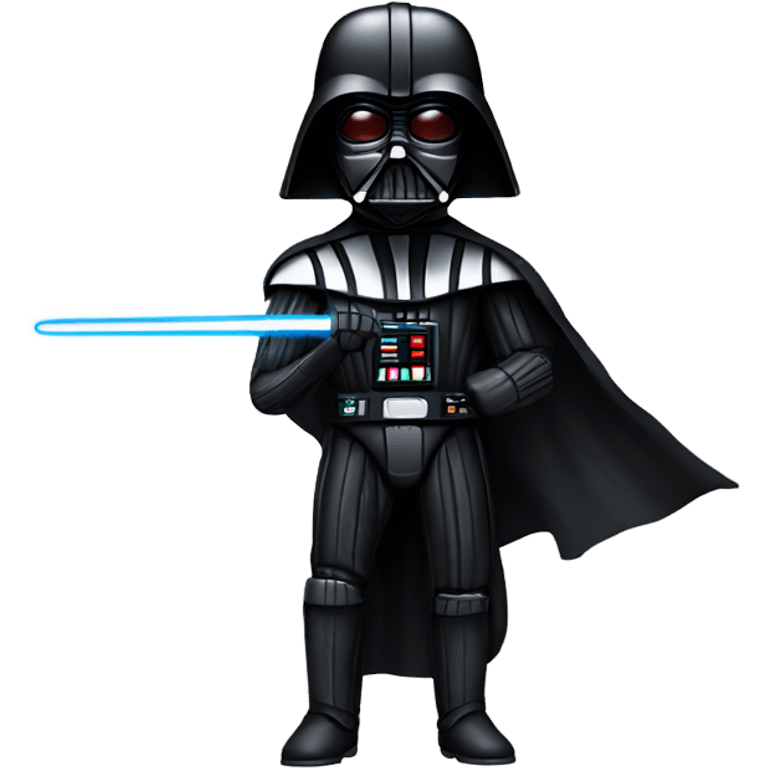 Darth Vader with a saber staff emoji