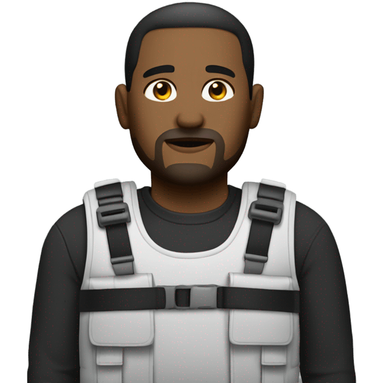 man with stab vest - full body emoji