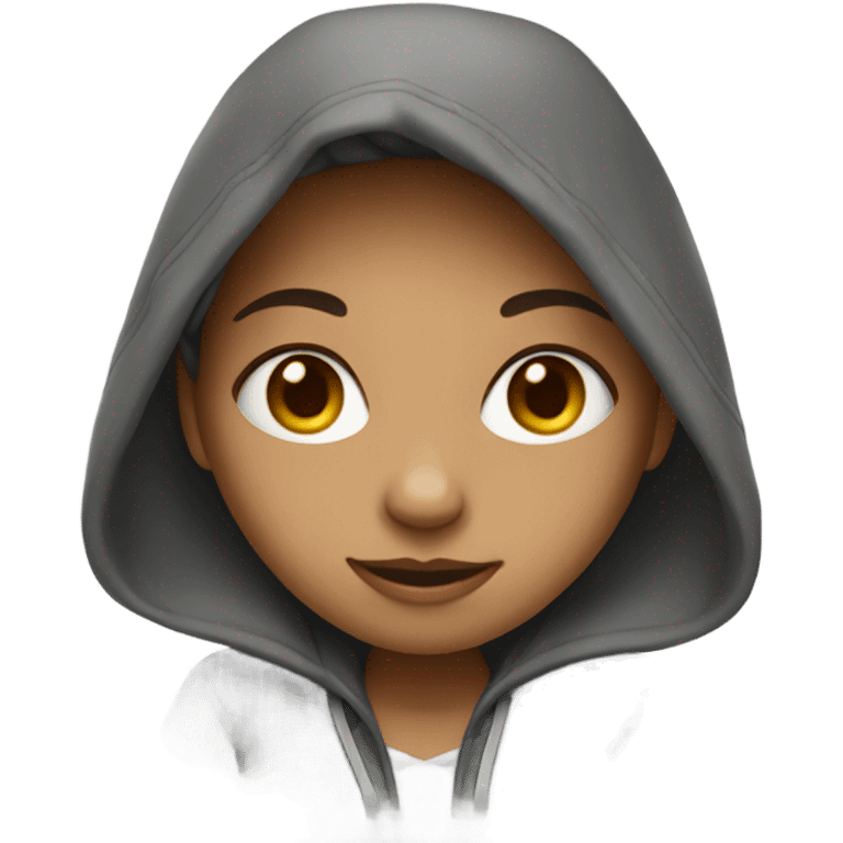 Girl with hoodie emoji