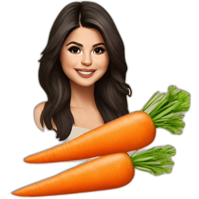 Selena Gomez and carrots emoji