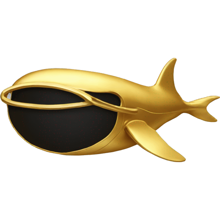 gold space whale with sunglasses emoji