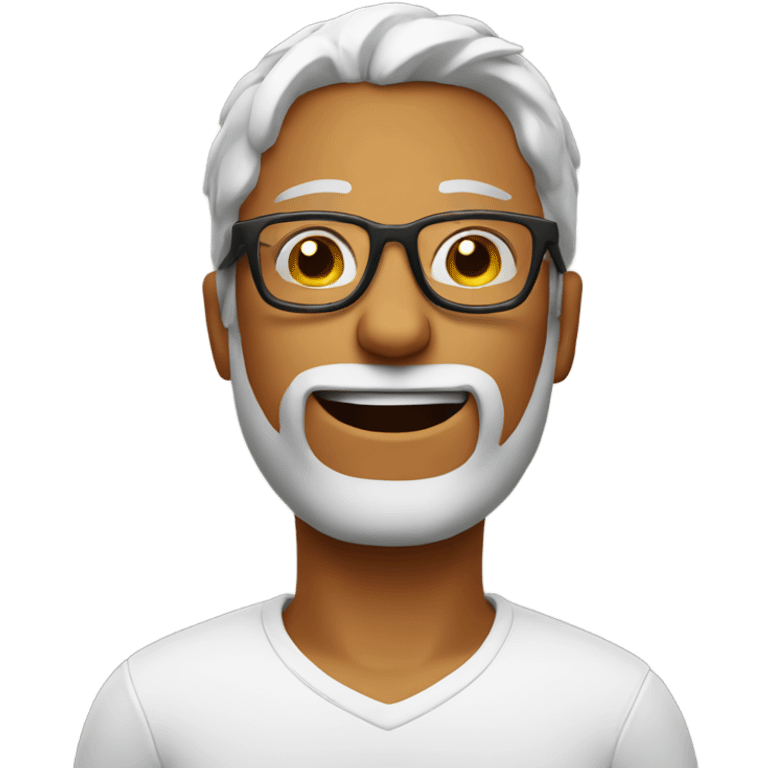 dude in glasses relaxing emoji