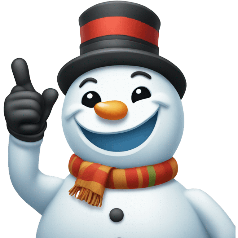 Snow man thumbs up  emoji