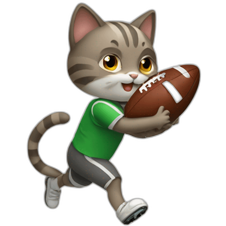 Cat playing football emoji