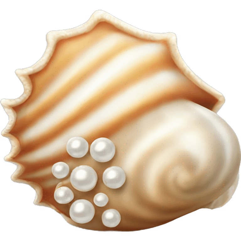 seashell with pearl emoji