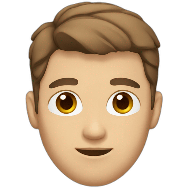 Guy with brown hair undercut hairstyle and jumper emoji