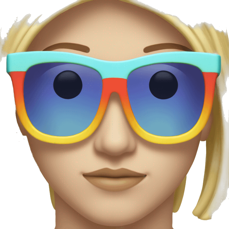 Y2K  Sports Sunglasses front view emoji