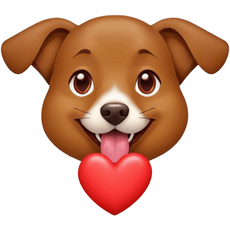 Perro enamorado emoji