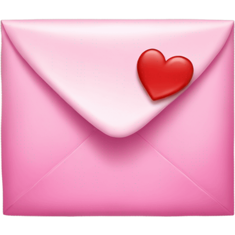 Pink love letter with a kiss mark  emoji