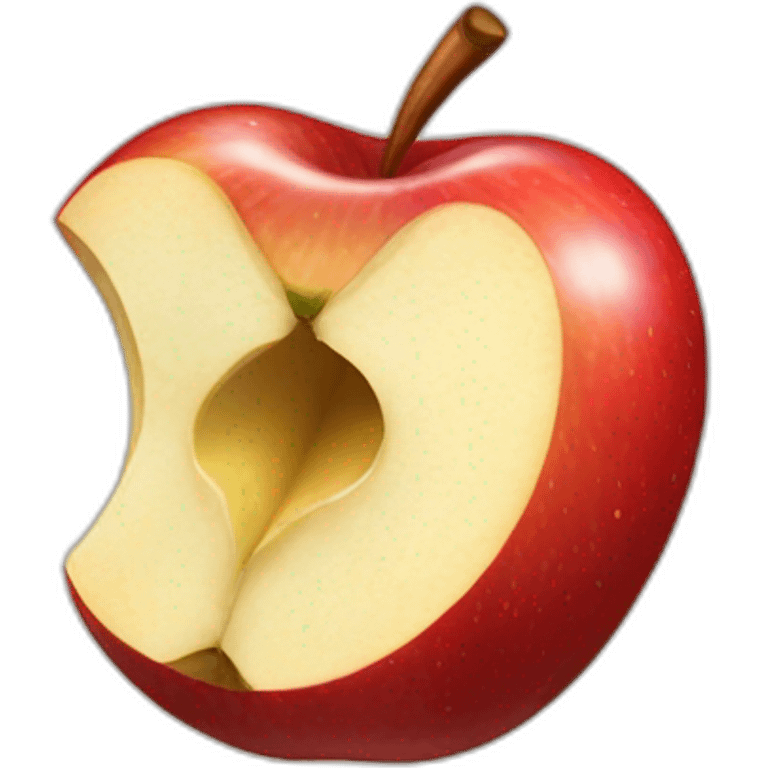 Apple biten one bite left emoji