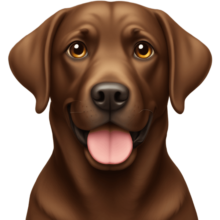 the brown labrador which sits emoji