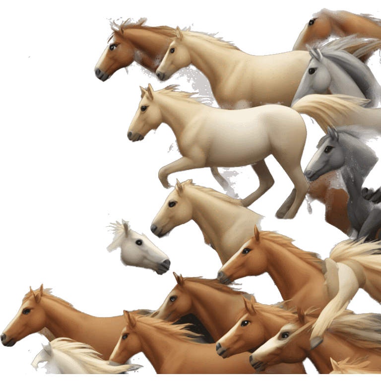 Wild Horse Herd Running  emoji