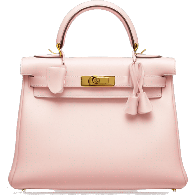 pastel pink hermes kelly bag emoji