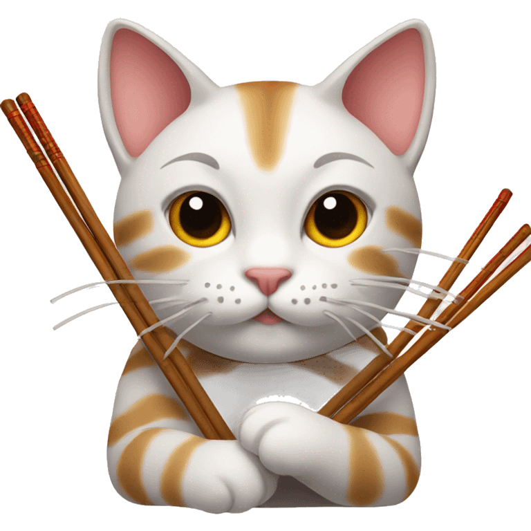 Cat with chopsticks  emoji