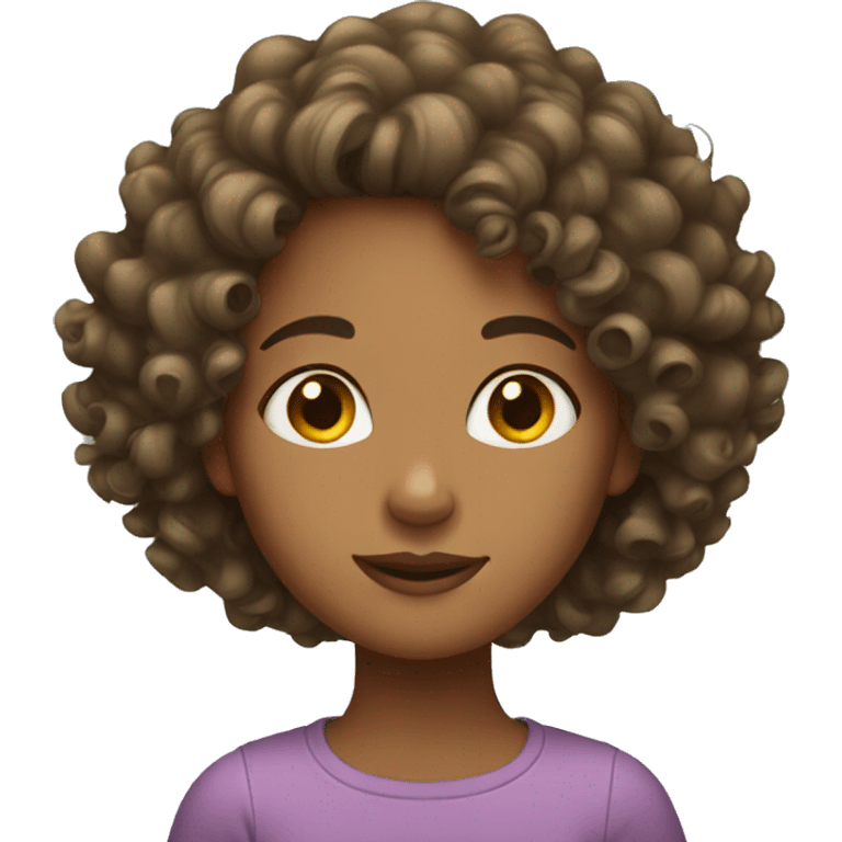 Girl with curly hair  emoji