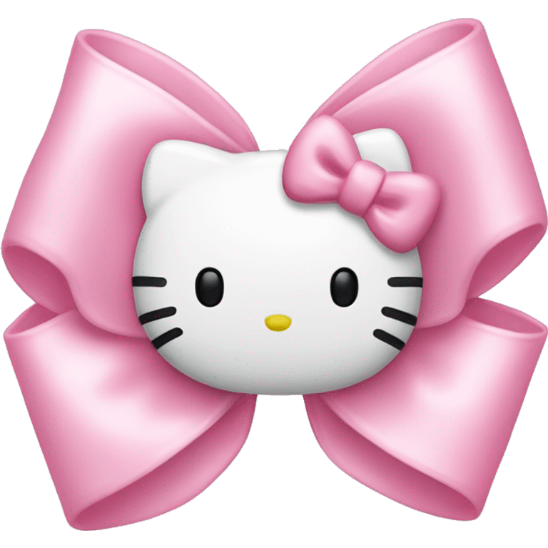 Hello kitty light pink bow emoji