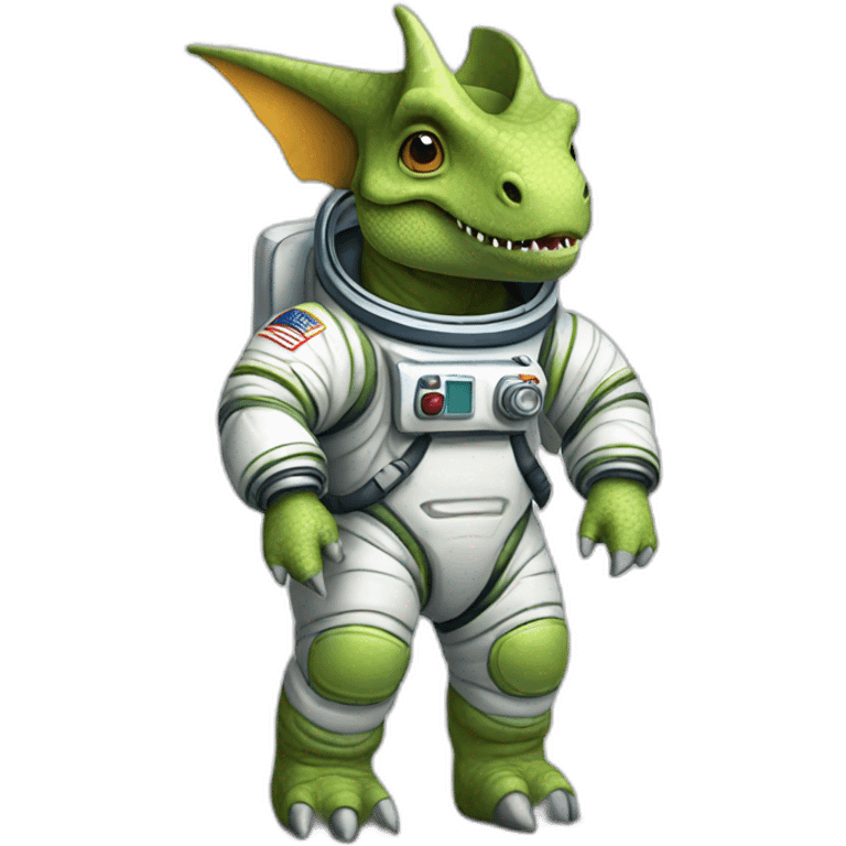 dinosaur triceratops astronaut emoji