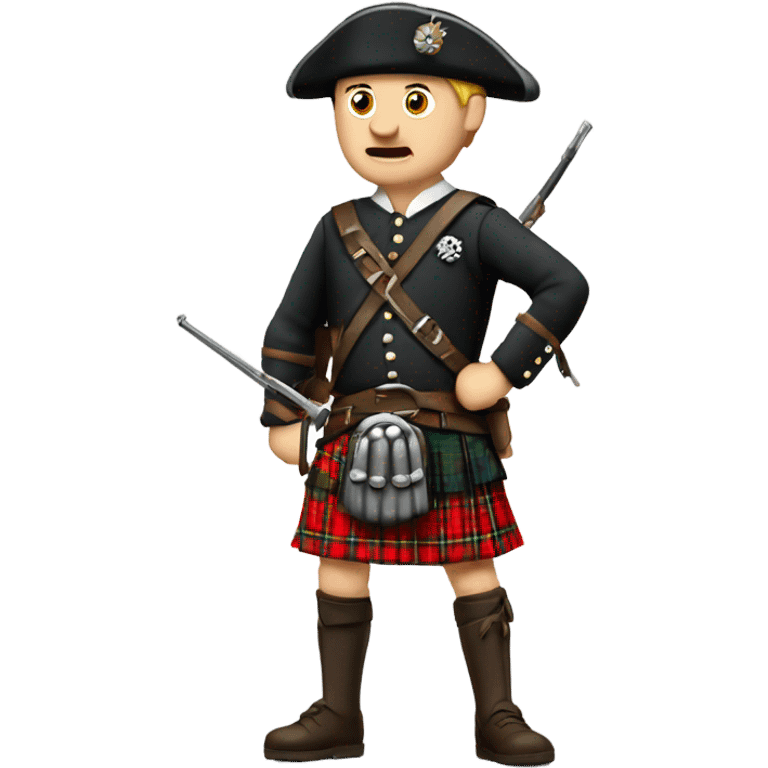 Scotland brave man with kilt and musket emoji