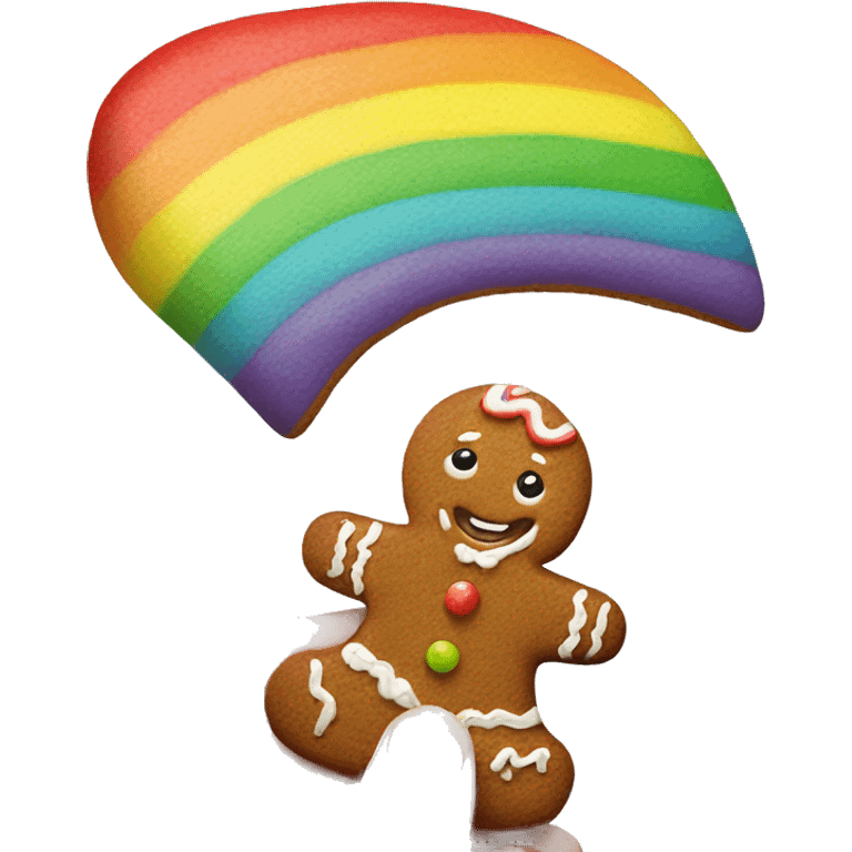 rainbow gingerbread man emoji