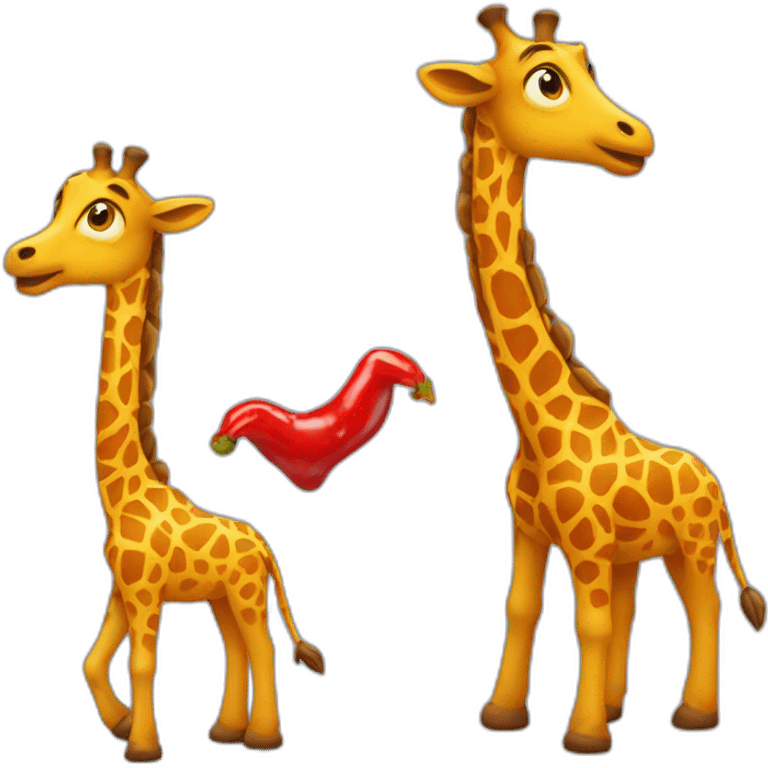 Un piment en girafe emoji