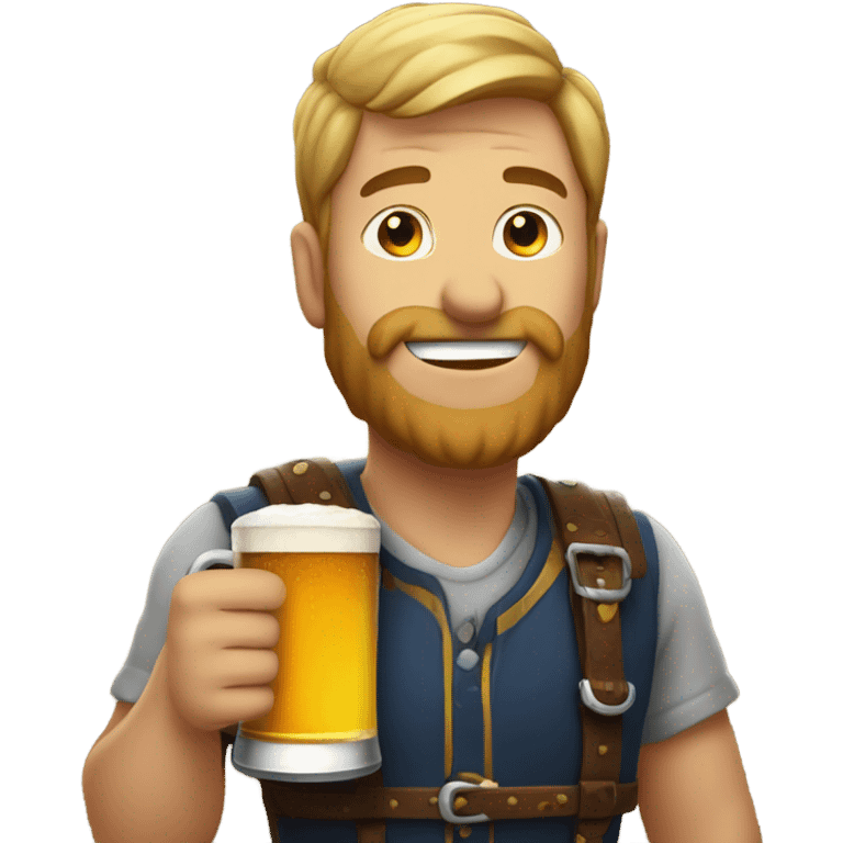 Beer drinking a man emoji