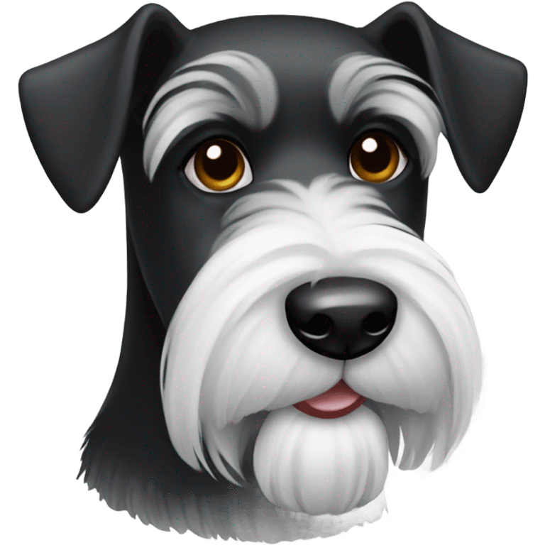 A little black and white schnauzer  emoji