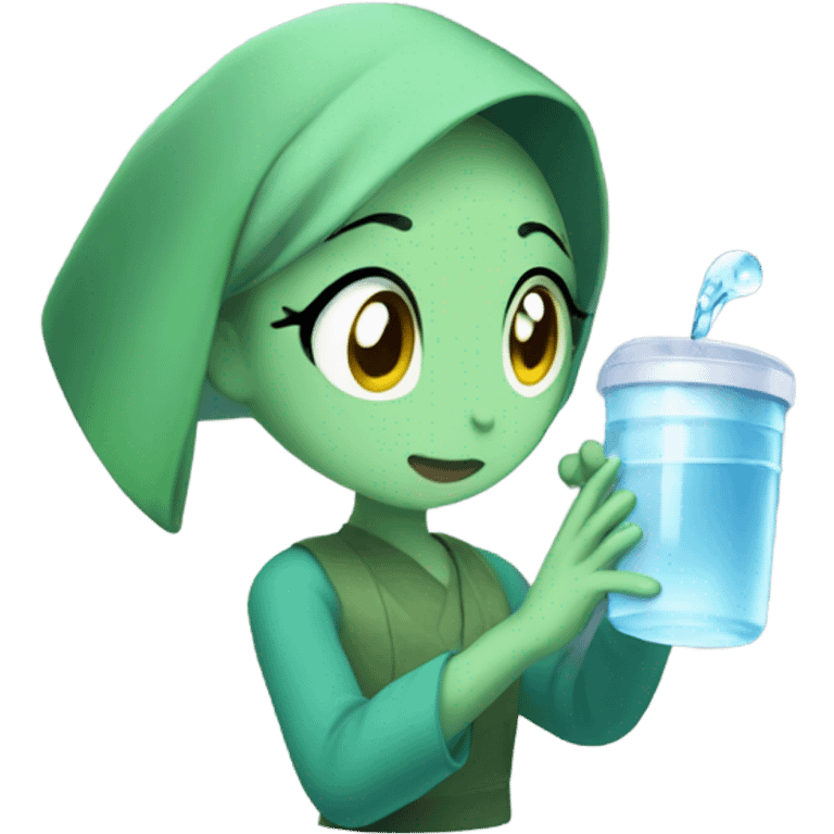 gardevoir drinking water emoji