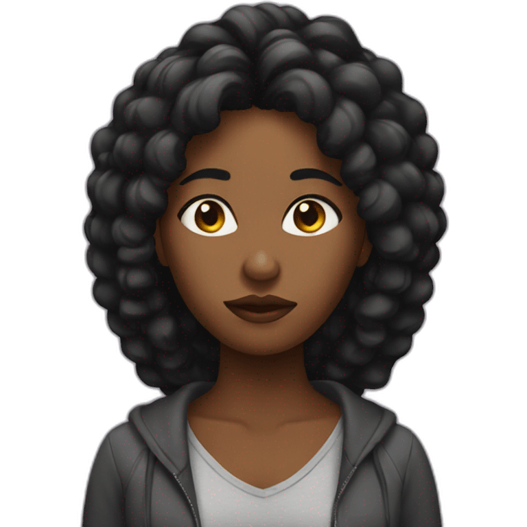 black woman confuse emoji