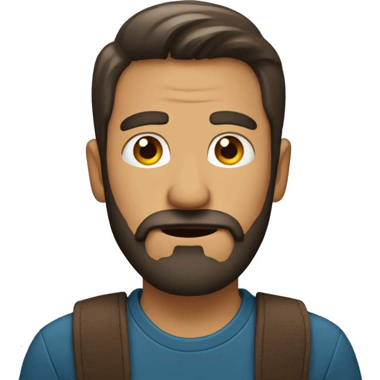 Hombre con media barba emoji