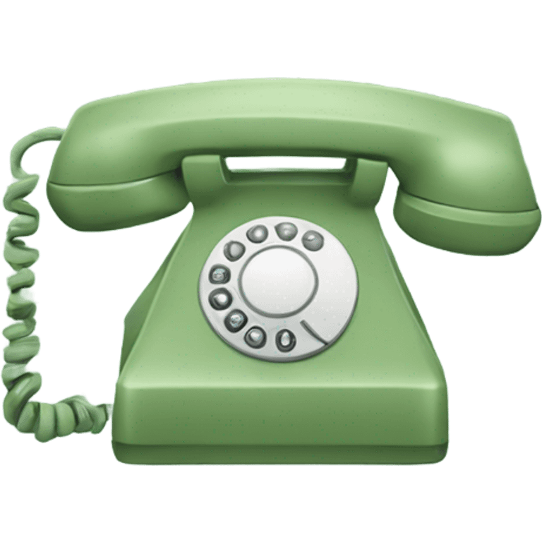 Sage green telephone  emoji