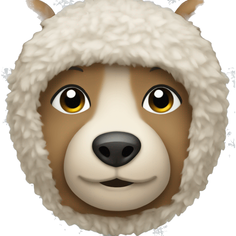 Winter teddy bear emoji