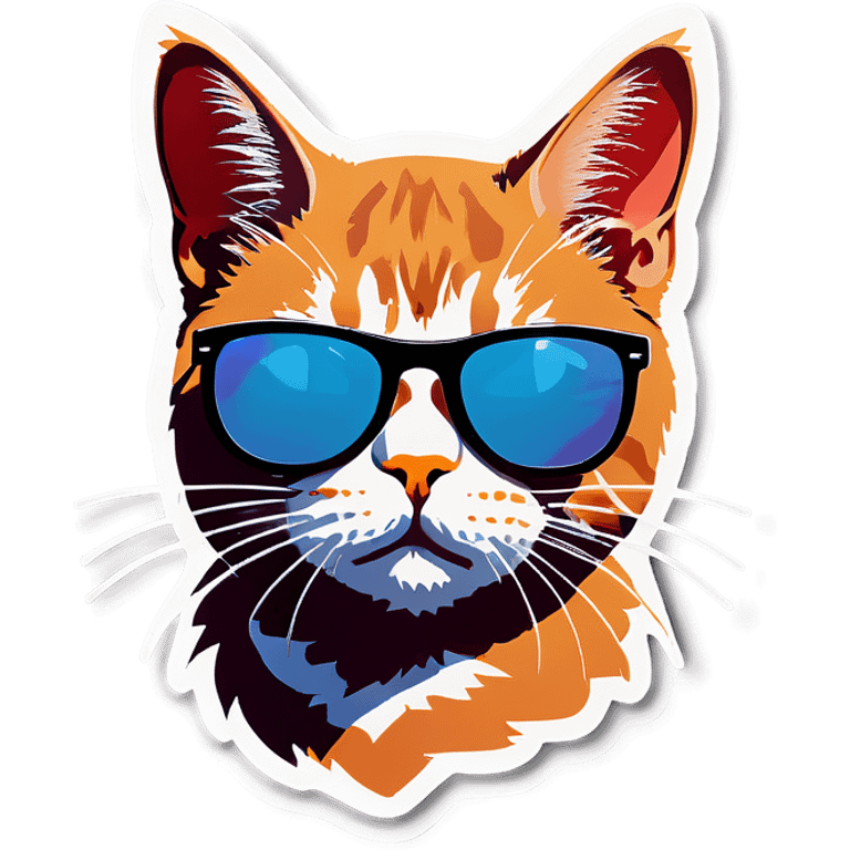 Cat with sunglasses emoji