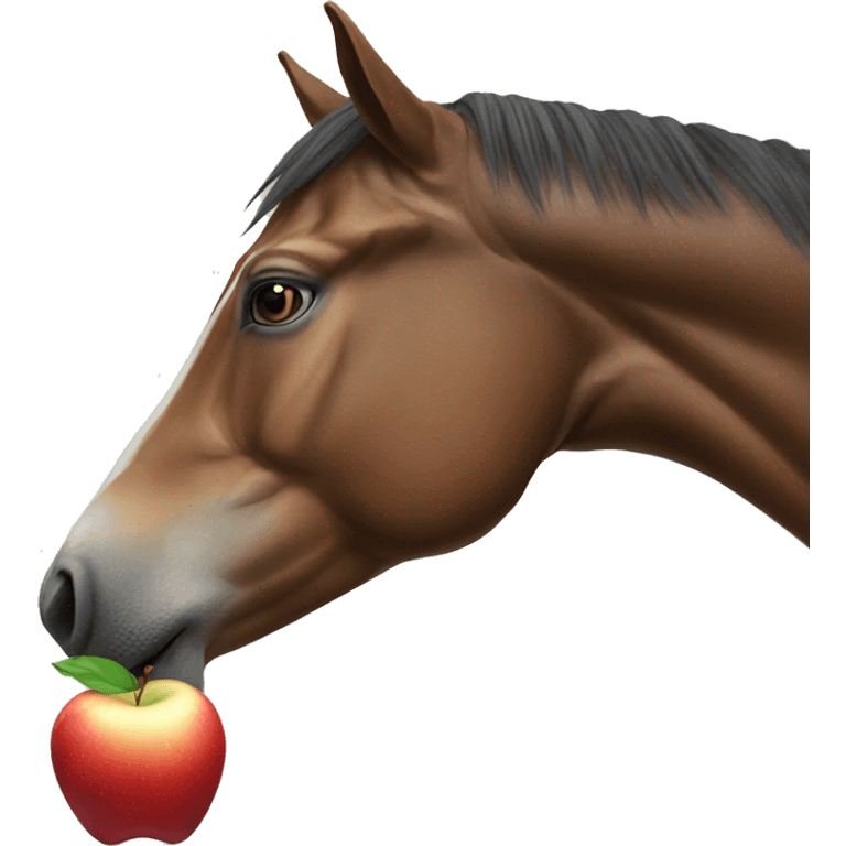 horse eatinng apple emoji