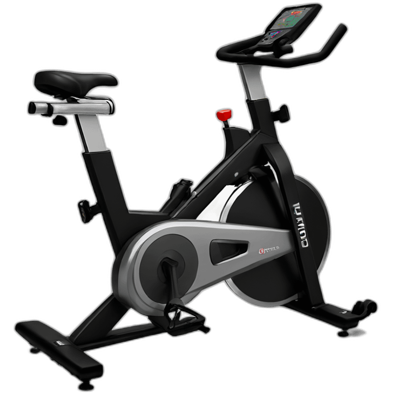 realistic black exercise bike emoji