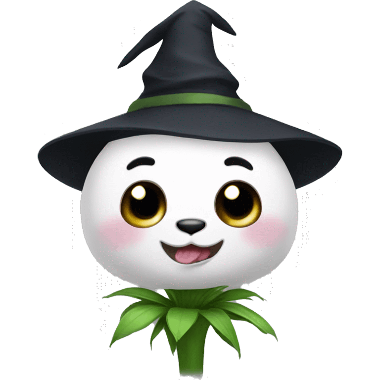 Panda witch flower emoji