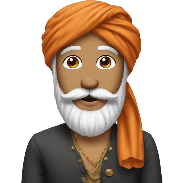 Turban boy with beard and mustache emoji