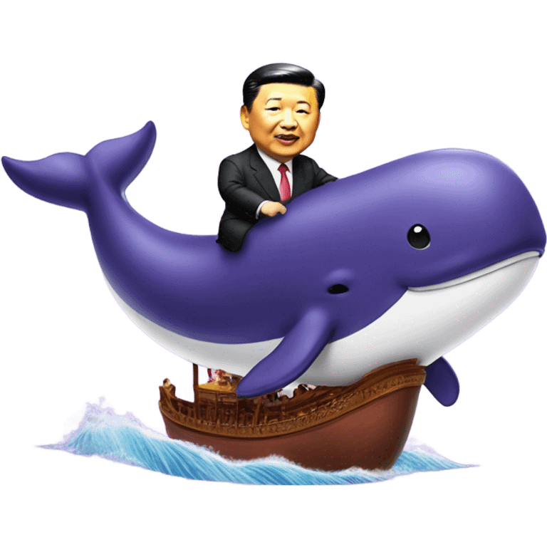 xi jinping riding purple whale emoji