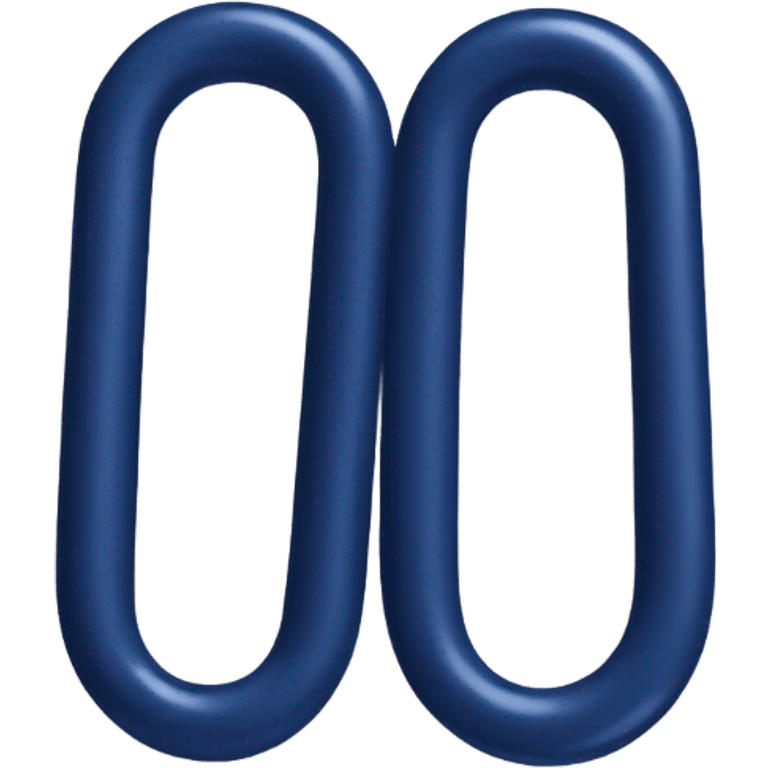 Navy blue one paper clip emoji