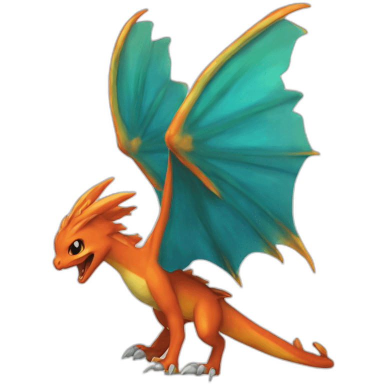 Dracaufeu pokemon ailes déployer emoji