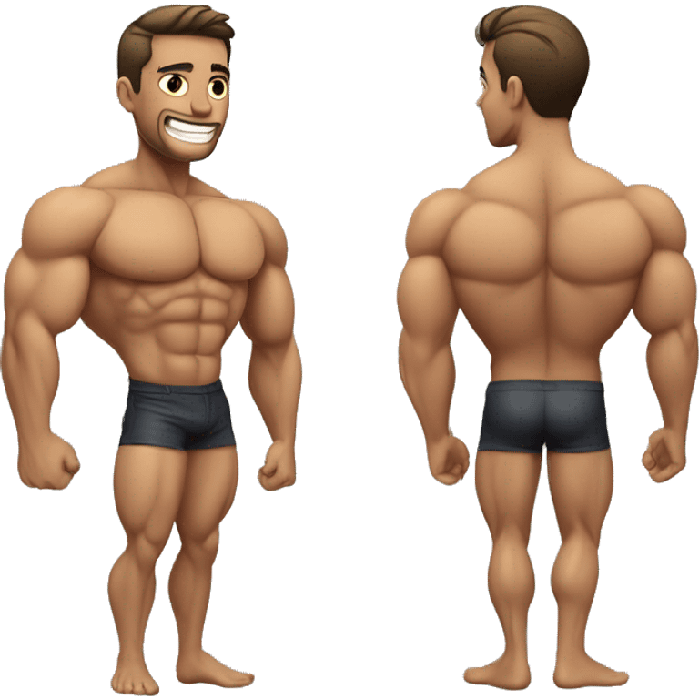 gay bodybuider, muscle growth emoji