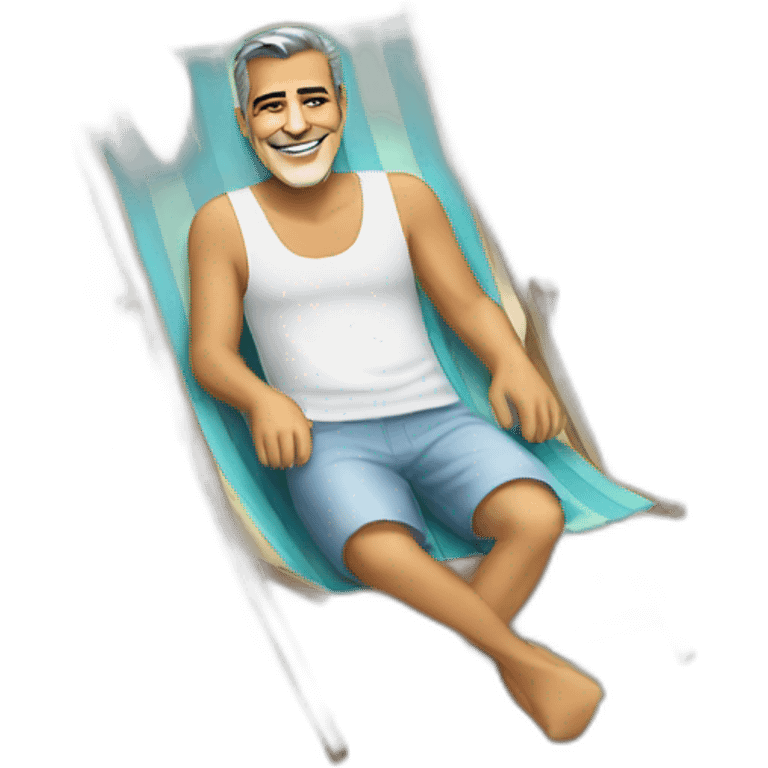 George Clooney in the beach emoji