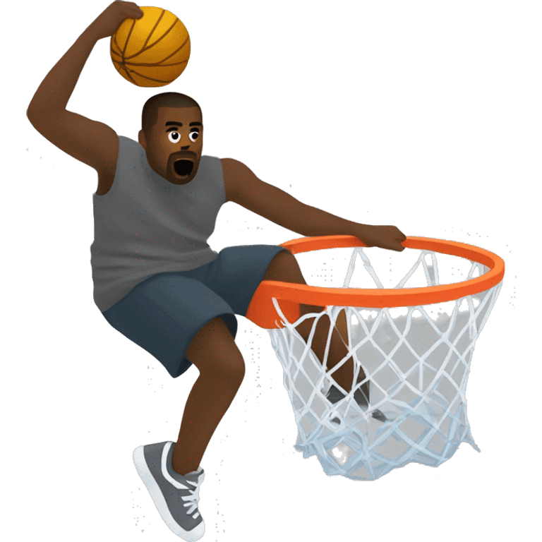 Kanye west dunking emoji