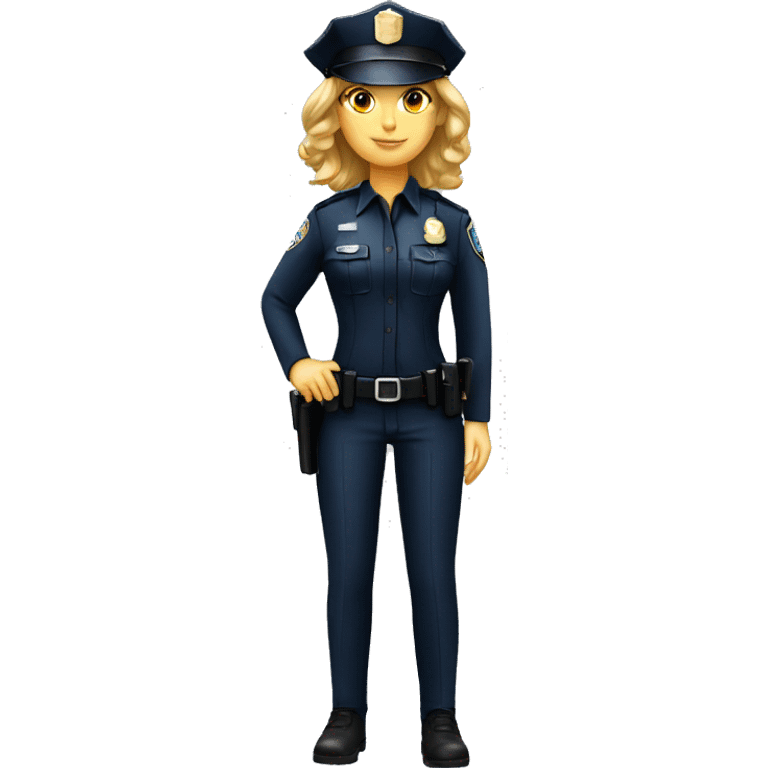 Female Caucasian cop full body  emoji