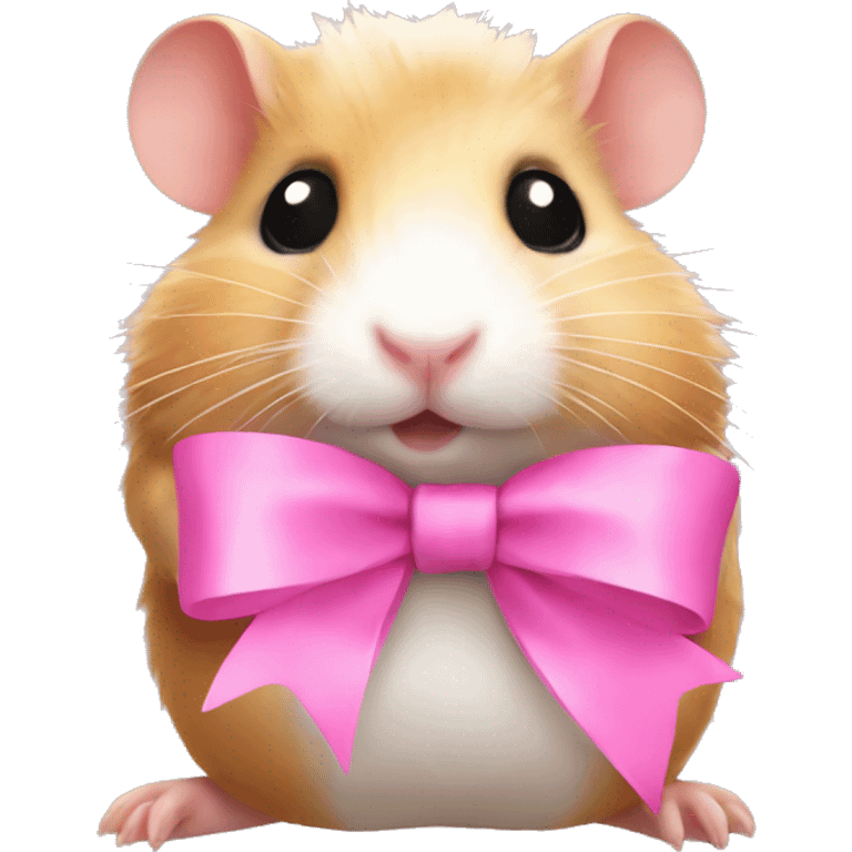 Hamster with a pink bow emoji