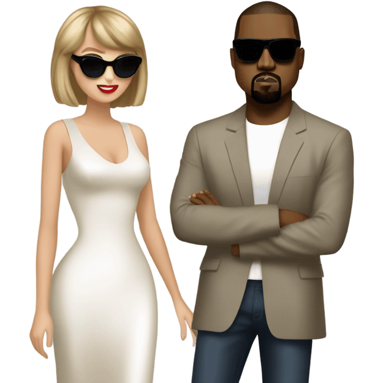 kanye west and taylor swift emoji